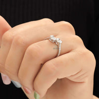 Toi et Moi Ring – Oval Lab Diamond Pave Band - Ring