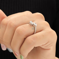 Toi et Moi Ring – Oval Lab Diamond Pave Band - Ring