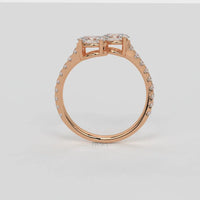 Toi et Moi Oval Engagement Ring - Ring