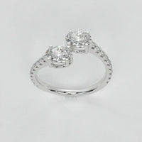 Toi et Moi Oval Engagement Ring - Ring