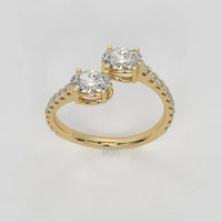 Toi et Moi Oval Engagement Ring - Ring
