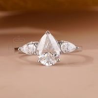 Pear Shaped Lab Diamond Ring - Ring
