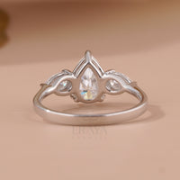 Pear Shaped Lab Diamond Ring - Ring