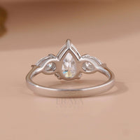 Pear Shaped Lab Diamond Ring - Ring