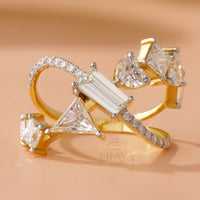 Artistic Cocktail Ring – Lab Diamond Ring - Ring