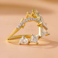 Artistic Cocktail Ring – Lab Diamond Ring - Ring