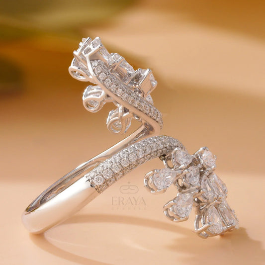 Pear Cut Cluster Ring – Lab Diamond Ring - erayasparkle