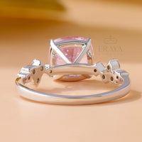 Cushion Cut Pink Diamond Ring - Ring