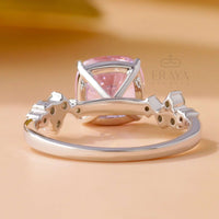 Cushion Cut Pink Diamond Ring - Ring