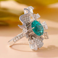 Paraiba Cocktail Ring – Engagement Ring Gold - Ring