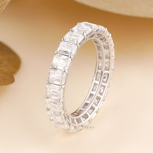 Emerald Diamond Ring – 4.80 CT Wedding Band - Ring