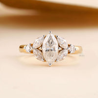 Marquise Diamond Engagement Ring | Lab Diamond Ring - Ring