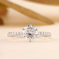 Solitaire Diamond Ring – 1.29 CT Round Lab Diamond - Ring