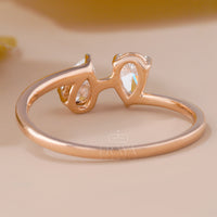 Toi et Moi Promise Ring with Lab Diamond - Ring