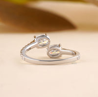 Toi et Moi Ring – Oval Lab Diamond Pave Band - Ring