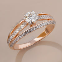 Rose Gold Bridal Ring –Engagement Ring Gold - Ring