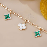 Clover Charm Band with Lab-Created Diamond - Ring