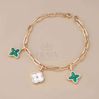 Clover Charm Band with Lab-Created Diamond - Ring