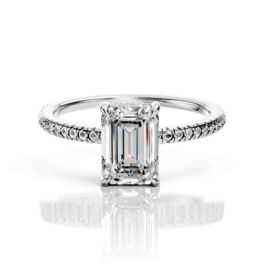 Emerald Engagement Rings Hidden Halo Luxury