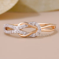 Rose Gold Promise with Lab Grown Diamond Ring - Ring