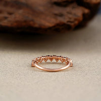 Rose Gold Stackable Band – Lab Diamond Ring - Ring