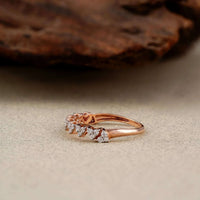 Rose Gold Stackable Band – Lab Diamond Ring - Ring