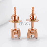 Solitaire Four-Prong Studs with Lab Diamond - Ring