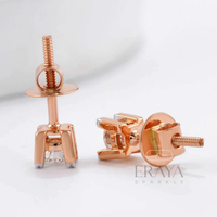 Solitaire Four-Prong Studs with Lab Diamond - Ring