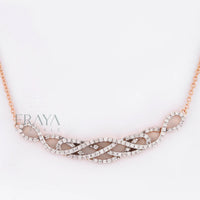 Infinity Knot Necklace with Lab Diamond -