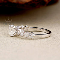 Asscher Cut Lab Diamond Ring – Minimalist Bridal Promise Ring - Ring