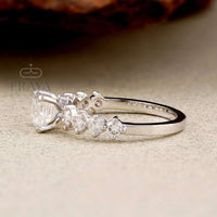 Asscher Cut Lab Diamond Ring – Minimalist Bridal Promise Ring - Ring