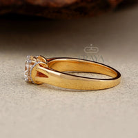 Solitaire Lab Grown Diamond Ring – Dainty Eco Engagement - Ring