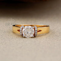 Solitaire Lab Grown Diamond Ring – Dainty Eco Engagement - Ring