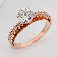 Solitaire 1ct Ring with Lab Diamond - Ring