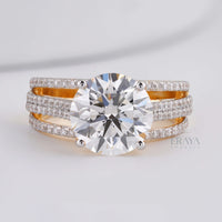 Round Bridal Ring with Diamond - Ring