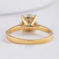 7.30MM Solitaire with LG Diamond Halo Ring - Ring