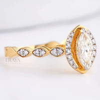 Marquise Cut Lab-Grown Diamond Ring - Ring