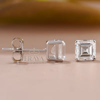 Square Diamond Studs with Lab-Grown Diamond -