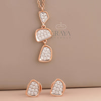 Necklace & Earring Set with LG Diamond Set -