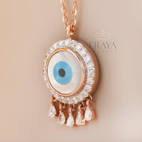 Mother of Pearl Pendant with Lab-Grown Diamond -