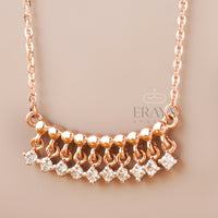 Minimalist Bar Necklace with Lab-Created Diamond -