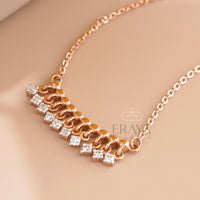 Minimalist Bar Necklace with Lab-Created Diamond -