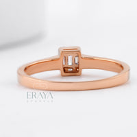 Art Deco Enamel with Lab Grown Diamond Ring -