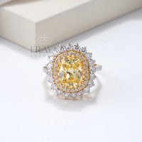 Cushion Cut Diamond Halo Ring - Ring
