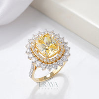 Cushion Cut Diamond Halo Ring - Ring