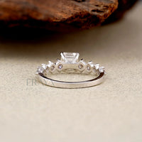 Asscher Cut Lab Diamond Ring – Minimalist Bridal Promise Ring - Ring