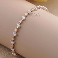 Pear Design Gold tennis Bracelet -