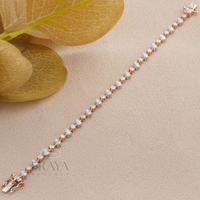 Pear Design Gold tennis Bracelet -