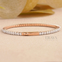 Lab Grown Diamond Tennis Bracelet in Rose Gold -