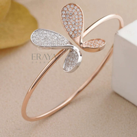 Elegant Rose Gold Butterfly Bracelet | LG Diamond Bracelate -